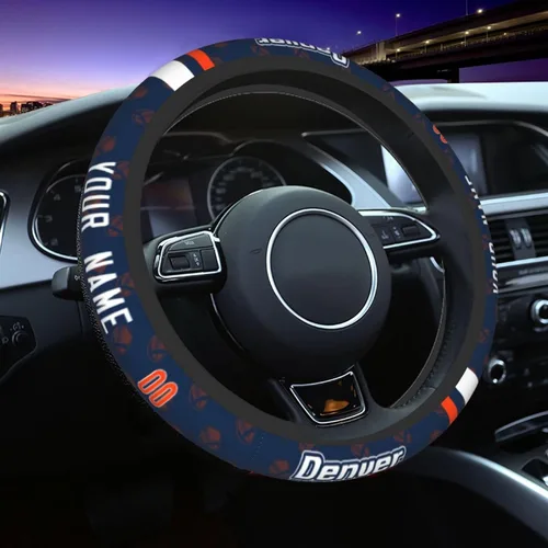 Miniatura 31 de Cleveland - Fundas personalizadas para volante de fútbol, con nombre y número, antideslizantes y absorbentes de sudor, accesorios para automóviles