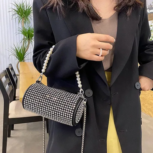 Miniatura 3 de JBB Rhinestone Clutch Purses For Women Glitter Purse Bling Evening Handbags Chain Strap Mini Party Bag Small