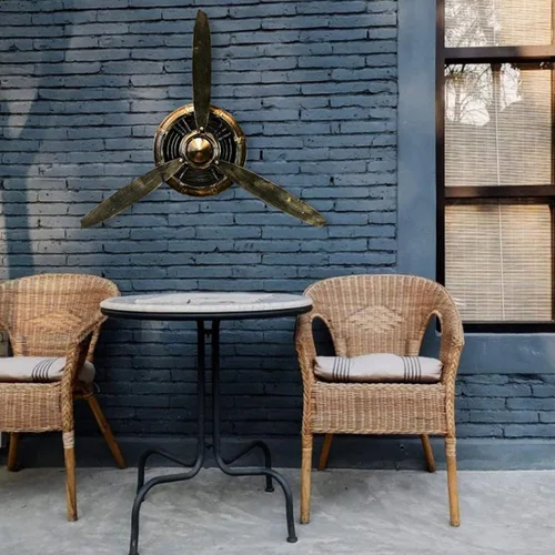Miniatura 6 de Hélice de metal KTV para decoración de pared, estilo industrial retro, hélice mecánica montada en la pared, escultura de pared de hierro forjado 3D