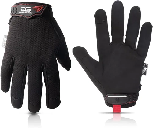 Glove Station Guantes tácticos para hombre, serie esencial, guantes de trabajo mecánico resistentes