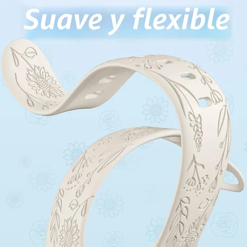 Miniatura 5 de SNBLK Paquete de 6 correas florales grabadas compatibles con Apple Watch de 40mm 41mm 42mm 38mm 44mm 45mm 46mm 49mm, mujeres y hombres, correa