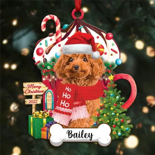 Miniatura 80 de Amantes de los perros de Navidad – Navidad de perros disponibles para muchos perros Shi Tzu – Adorno con forma personalizada, adorno de Navidad