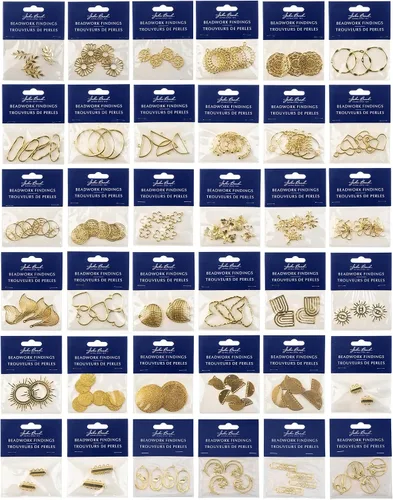 Miniatura 7 de John Bead Beadwork Findings - Colgante dorado (3 unidades)