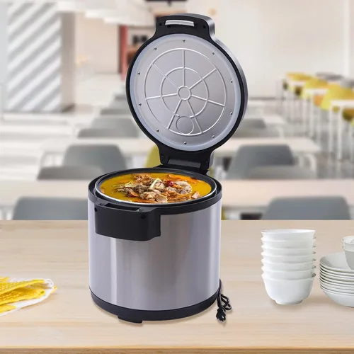 Miniatura 3 de Calentador de arroz de 95 tazas de 19L para restaurante comercial, 110 V, 110 W, calentador eléctrico de alimentos con función cálida, calentador