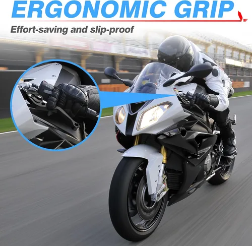 Miniatura 4 de MICTUNING Palancas de embrague de freno corto CNC para motocicleta, 6 engranajes ajustables compatibles con Kawasaki Ninja Honda CBR Ducati Yamaha