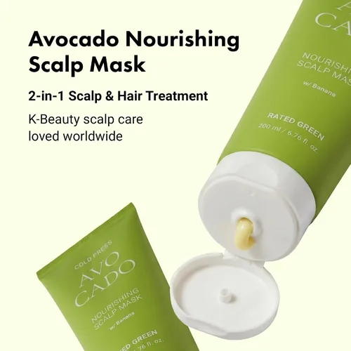 Miniatura 2 de RATED GREEN Paquete Nutritivo para el Cuero Cabelludo de Café Frío de Aguacate con Plátano, 1.69 Fl. Oz. Mascarilla Hidratante y Acondicionadora