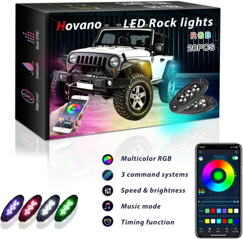 Miniatura 8 de Hovano Juego de 4 cables de extensión de 60 pulgadas/150 cm de 4 pines RGB LED para luces de acento multicolor, juego de cables para luces LED