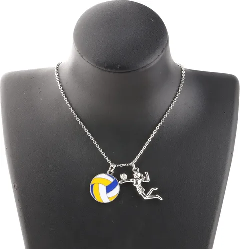 Miniatura 7 de FUSTMW Regalos de voleibol, collar de voleibol, regalos para jugadores de voleibol, collar con dije de voleibol, regalos para entrenadores