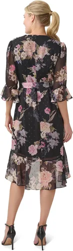 Miniatura 2 de Adrianna Papell Vestido cruzado de gasa floral para mujer