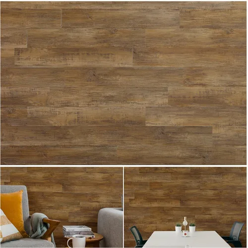Miniatura 10 de Panel de pared magnético de vinilo (olmo oscuro moderno) 36sf