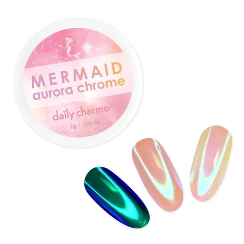 Miniatura 2 de Daily Charme Pegasus Aurora - Polvo cromado de 0.04 oz, polvo de uñas Mermaid Aurora, pigmento de sirena, decoración de uñas nacarada, manicura
