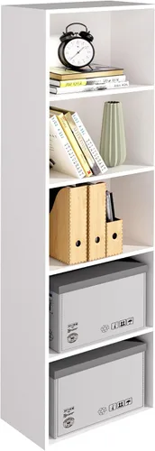 Miniatura 8 de Organizador de Almacenamiento de Madera de 3 Cubos, Estantería Baja de 3 Niveles Organizador de Exhibición de Almacenamiento Independiente, Estante