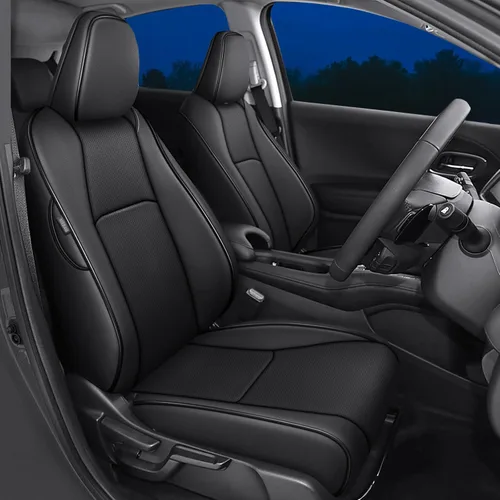 Miniatura 11 de DISUTOGO Fundas de asiento personalizadas para Honda HRV 2016-2018 EX EX-L y 2016-2022 LX Juego completo de cojines de asiento de cuero sintético