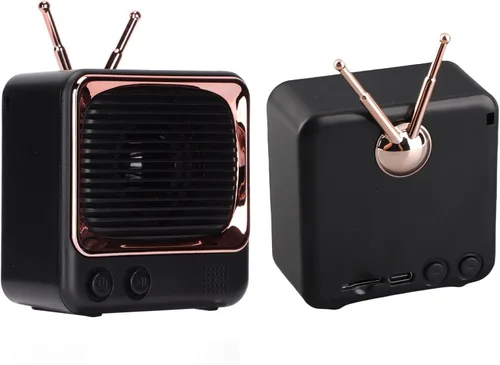 Miniatura 3 de SUNGOOYUE Altavoz inalámbrico BT 5.0 estilo retro TV, diseño macaron, plástico ABS, salida de 3 W, duración de batería de 8 a 9 horas, portátil