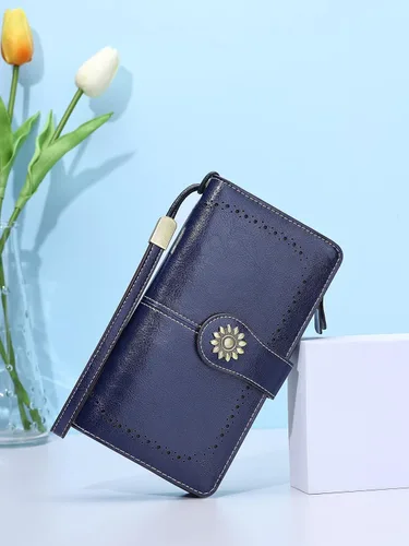 Miniatura 2 de Lavemi - Cartera de piel con bloqueo RFID para mujer de gran capacidad para llevarla a la muñeca