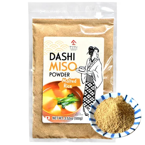 Miniatura 8 de YAMASAN KYOTO UJI Polvo de Miso Rojo Japonés Dashi, Miso de Soja Liofilizado con Polvo de Dashi Umami, Práctico para Sopa de Miso de Sabor Rico