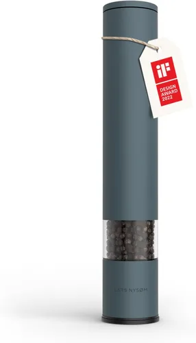 Miniatura 11 de LARS NYSØM - Molinillo de sal y pimienta manual con molinillo de cerámica ajustable de grueso a fino Molinillo de especias de diseño (Negro carbón)