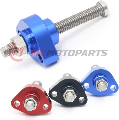 Miniatura 3 de MC MOTOPARTS Tensor de cadena manual HP ajustable CNC compatible con CBR600 F3 1996-1998 1997 (azul)