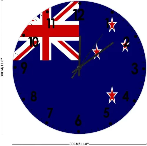 Miniatura 629 de Cheyan Reloj de pared con bandera de Canadá de 12 pulgadas, silencioso, sin tictac, de PVC, funciona con pilas, reloj redondo decorativo, regalo