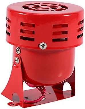 Miniatura 7 de Silbato de sirena de 12 V 1.5 A, 110 dB, coche eléctrico, camión, motocicleta, alarma de bocina (Air Raid) 50s rojo 12V alarma de coche y seguridad