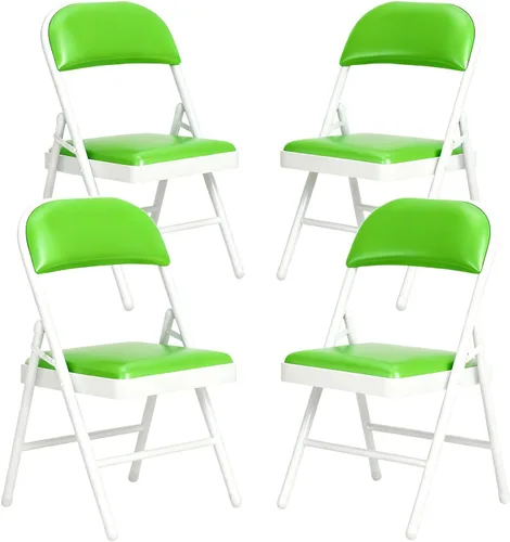 Miniatura 22 de Juego de sillas plegables acolchadas, sillas plegables ligeras, sillas plegables resistentes para comedor, cocina, patio de jardín, fiestas y Negro