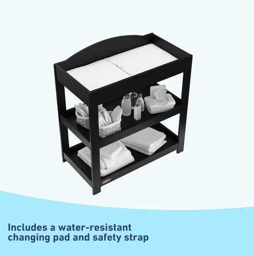 Miniatura 5 de Graco Cambiador personalizable con cambiador resistente al agua (negro) – Cabecera moderna personalizable plana o clásica arqueada, cambiador