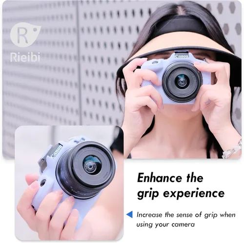 Miniatura 7 de Rieibi EOSR50 EOS R50 Estuche, Estuche Protector de Silicona Suave para Cámara Vlogging Canon EOS R50 EOSR50, Estuche de Agarre Ligero para Cuerpo