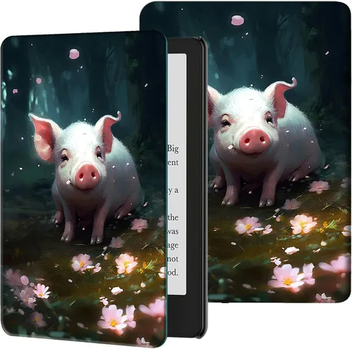 Miniatura 29 de Funda para Kindle de 6 pulgadas (11.ª generación, versión 2024/2022) delgada de piel sintética, ajustable, multiángulo, Smart Shell con función