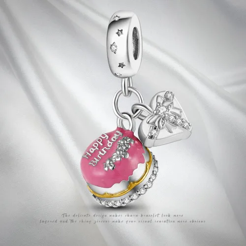 Miniatura 115 de Pandach Dijes colgantes de plata de ley 925 para pulseras y collares, dijes colgantes de Madonna con cuentas de girasol, joyería para mujer