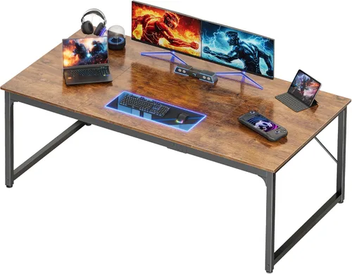 Miniatura 10 de PRAISUN Escritorio de 40 x 24 Pulgadas con Escritorio Más Profundo, Escritorio para Computadora de Oficina de Juegos, para Trabajo, Estudio, Negro