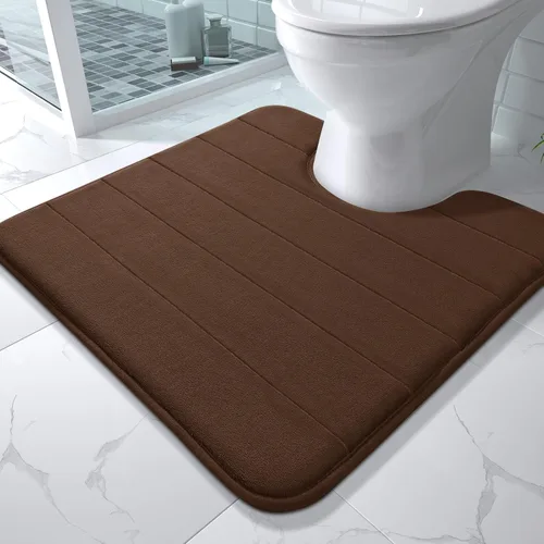 Miniatura 10 de Yimobra Tapete de baño de espuma viscoelástica, súper suave, absorbente, antideslizante, de secado rápido, lavable a máquina, tapete para bañera