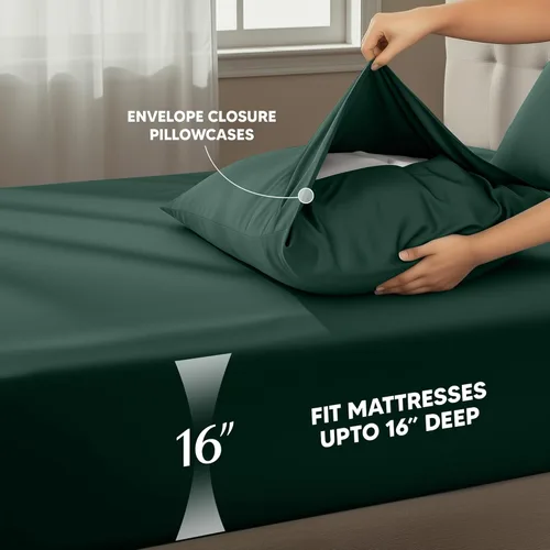 Miniatura 76 de Utopia Bedding Juego de sábanas Queen – Sábanas de 4 piezas para cama tamaño Queen, microfibra suave y transpirable, incluye 1 sábana bajera, 1 Gris