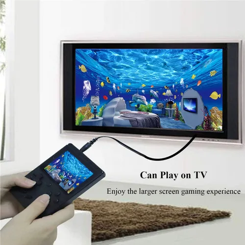 Miniatura 4 de Consola de juegos de mano para niños y adultos retro, 168 juegos clásicos de 8 bits, juegos de video de pantalla de 3 pulgadas con cable AV en TV.