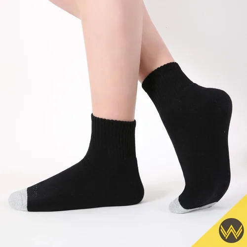 Miniatura 5 de WANDER - 8 pares de calcetines deportivos de algodón para hombres y mujeres, gruesos y acolchados, para correr, altura al tobillo, tallas 7-9 9-12