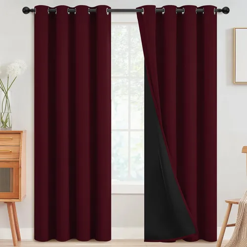 Miniatura 140 de SimpleHome - Cortinas opacas 100% para recámara, cortinas de ventana con ojales beige, con aislamiento térmico, cortinas de oscurecimiento