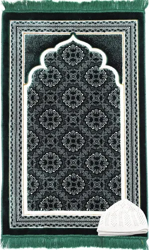 Miniatura 7 de Modefa Alfombra de oración islámica turca, alfombra de terciopelo suave Janamaz para orar, cómoda alfombra de oración musulmana para hombres