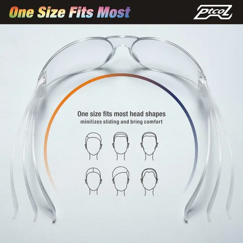 Miniatura 4 de Paquete de 28 gafas de seguridad transparentes (Paquete a granel de 24+4) Gafas protectoras antiarañazos unisex con lente resistente a impactos