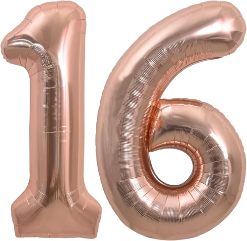 Miniatura 79 de TONIFUL 40 Inch Pastel Blue Number 8 Foil Balloons Large Mylar Foil Digital 8 Balloons for 8th Birthday, Gender Neutral Party, Baby Shower, Oro rosa