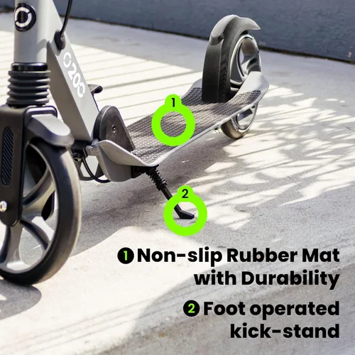 Miniatura 5 de AERO MOBILITY Patinete para niños de 6 años, adolescentes y adultos Ruedas iluminadas, freno de mano, alfombrilla de goma y absorción de impactos