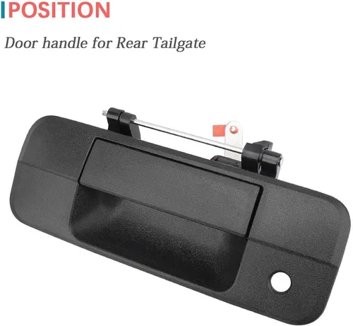 Miniatura 3 de IRONTEK Manija de puerta trasera exterior con textura negra para Toyota Tundra 2007-2013 Reemplaza: 69090-0C040 690900C040 81213 1PCS