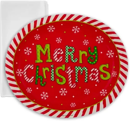Miniatura 4 de Paquete de suministros para fiestas: 40 platos de papel desechables ovalados extra grandes (12-1/4 pulgadas x 10-1/4 pulgadas)