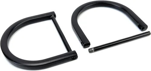 Miniatura 10 de 4 anillos en D resistentes con grillete de 1-1/2 pulgadas, oro antiguo, en forma de U, repuesto para bolso, llavero, collar de perro