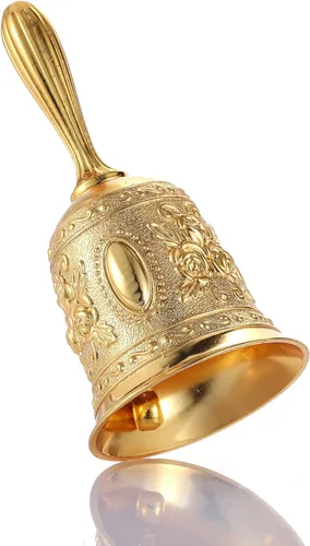 Campana de llamada de latón grande súper fuerte para cena, boda, aula, meditación tibetana, regalo para postrarse en cama, mamá, personas mayores,