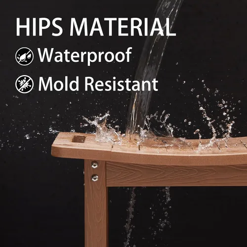 Miniatura 5 de Taburetes de ducha resistentes, bancos de ducha para ducha interior, banco de ducha de plástico de madera de polietileno impermeable, taburetes