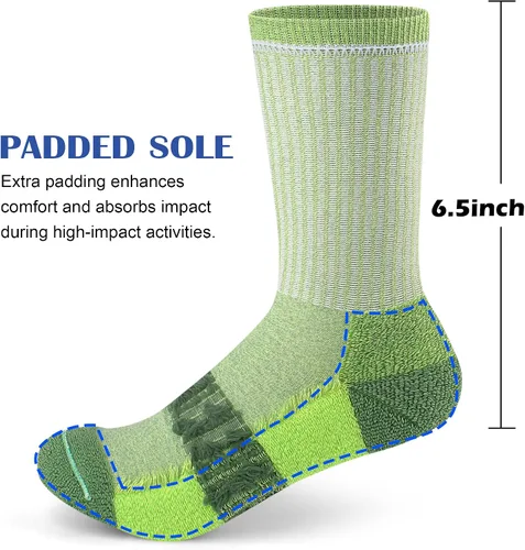 Miniatura 3 de Gonii Calcetines deportivos para mujer, 5 pares, para senderismo, correr, con cojín grueso