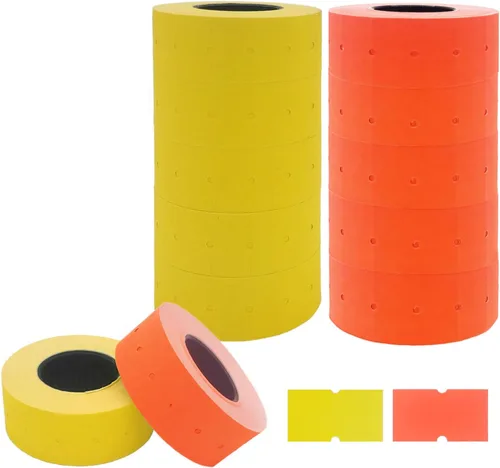 Miniatura 27 de Motex 1 línea en blanco - 10,000 etiquetas verdes en blanco para pistolas de precio y fecha, compatibles con MX-5500 y pistolas Perco de 1 línea