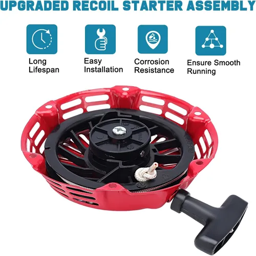 Miniatura 3 de Arrancador de retroceso GX160 con copa de arranque compatible con Honda GX120 GX160 GX200 4HP 5.5HP 6.5HP Motor de repuesto # 28400-ZE1-003ZF