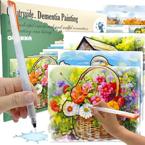 QUOKKA Pintura con Agua Actividades para Demencia para Personas Mayores - Recuerdos de la Granja - Productos para Alzheimer para Ancianos -