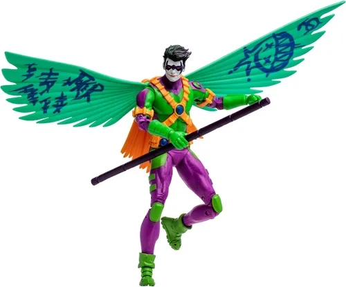 Miniatura 5 de McFarlane Toys - DC Multiverse Red Robin (Jokerized) Gold Label, figura de acción de 7 pulgadas