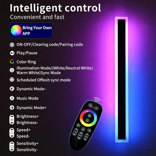 Miniatura 58 de Luz de pared exterior moderna de 47 pulgadas, accesorios de iluminación exterior de acrílico negro de 3000K, montaje en pared, luces de porche